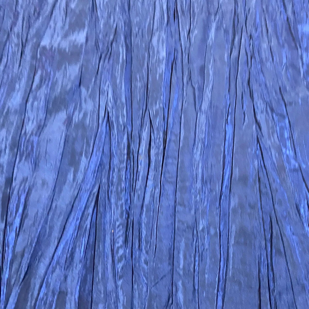 1pc - Accordion Taffeta Table Linen 96" Round - Navy