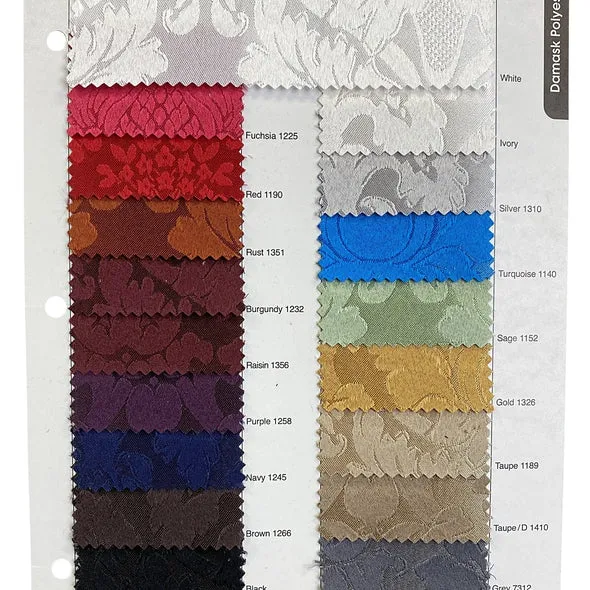 1pc - Damask Poly Table Linen 110" Round - Silver 1310
