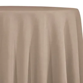 1pc - Premium Poly (Poplin) Table Linen 90" Round - Taupe 1189
