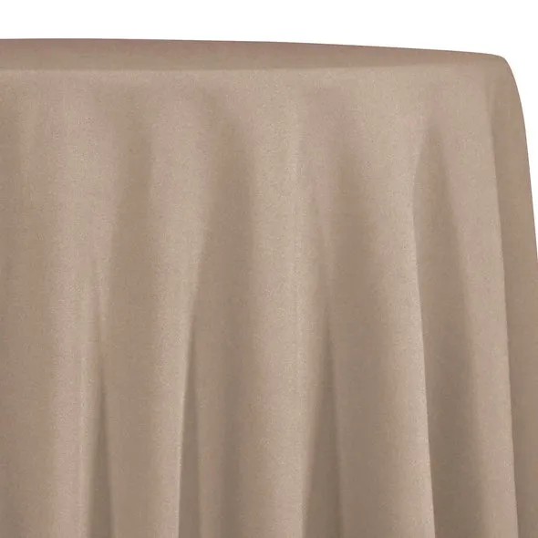 1pc - Premium Poly (Poplin) Table Linen 90" Round - Taupe 1189