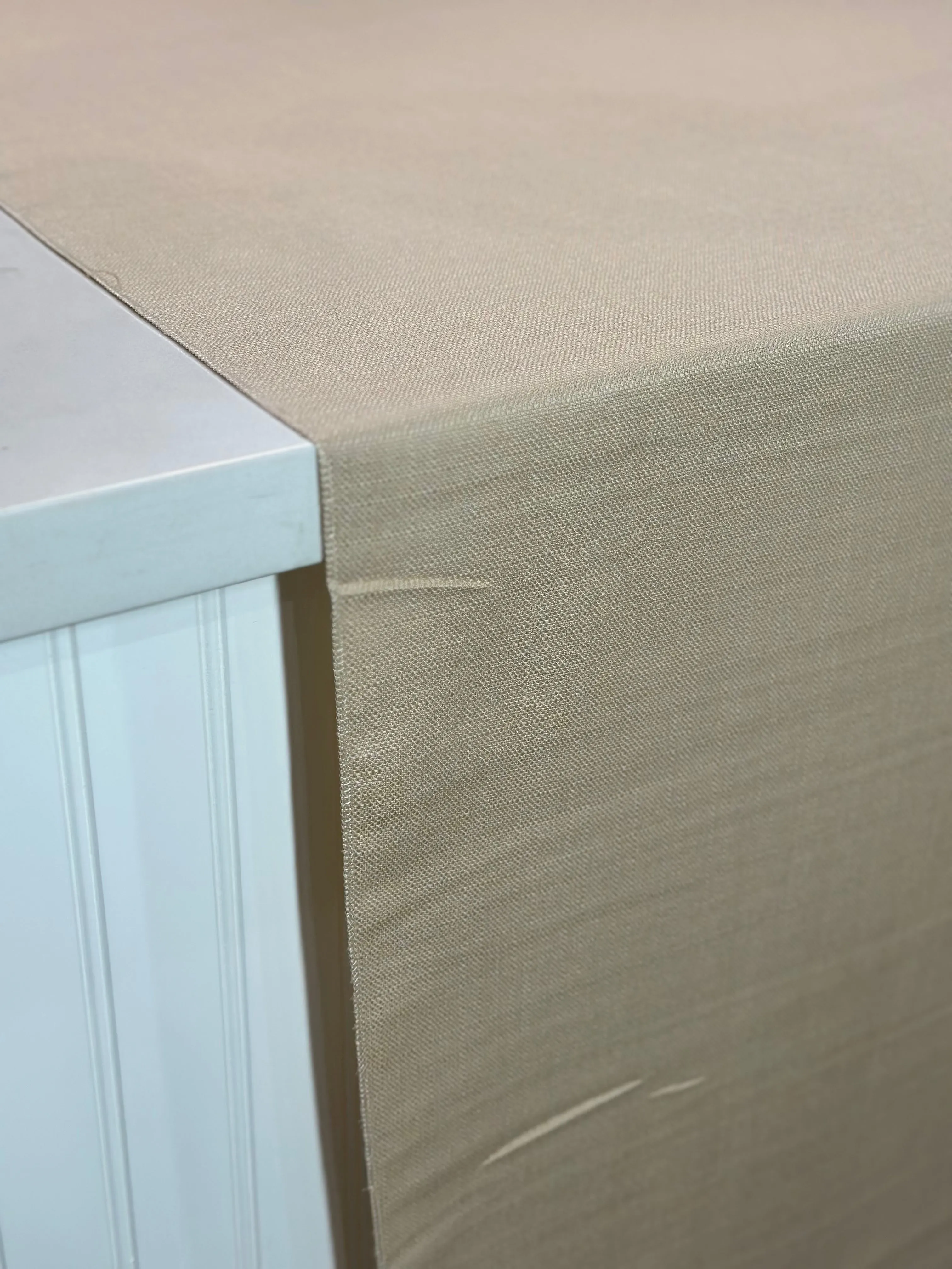 1pc - Rustic Linen Table Linen 90"X156" Banquet - Wheat