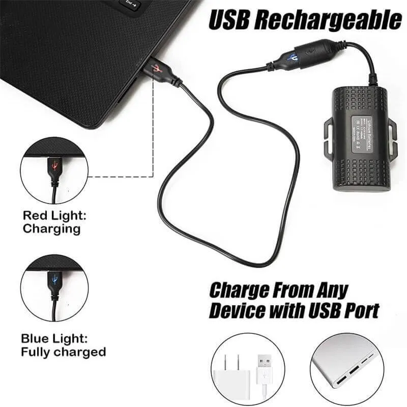 2000 Lumens Waterproof  Rechargeable LED Bike Light With Bicycle Safety Lights