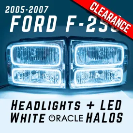 2005-2007 Ford F-250 Super Duty Headlights- ORACLE White LED SMD Halo Kit