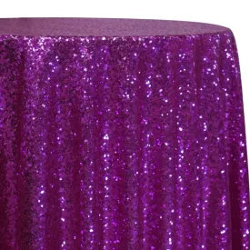 2pcs - Glitz Sequins Table Linen 90"x156" Banquet - Fuchsia