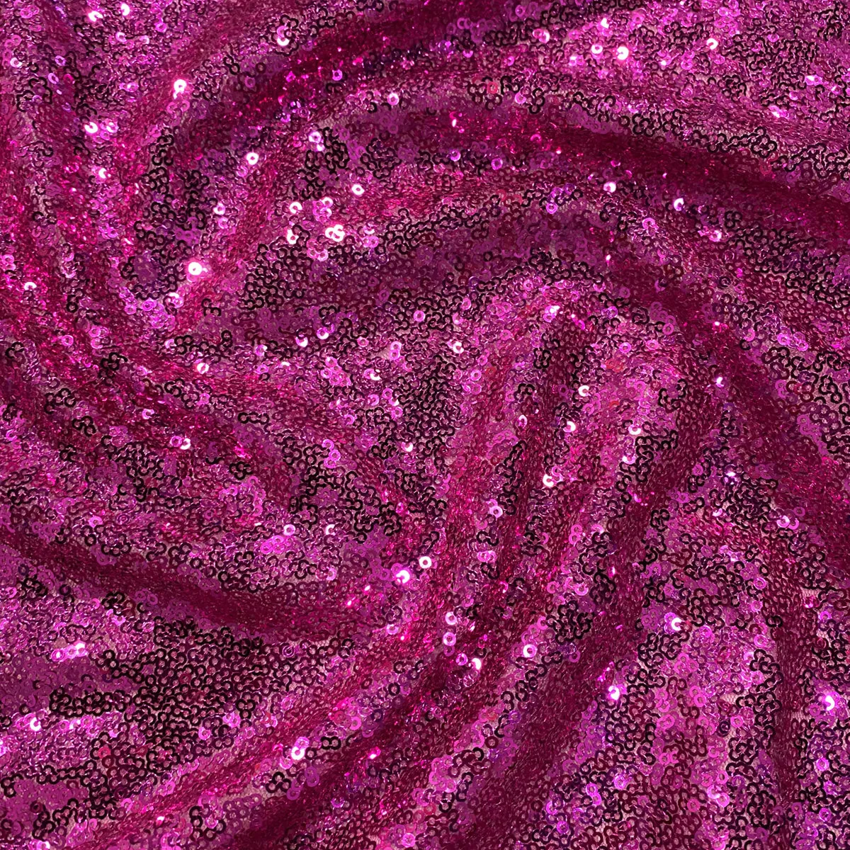 2pcs - Glitz Sequins Table Linen 90"x156" Banquet - Fuchsia