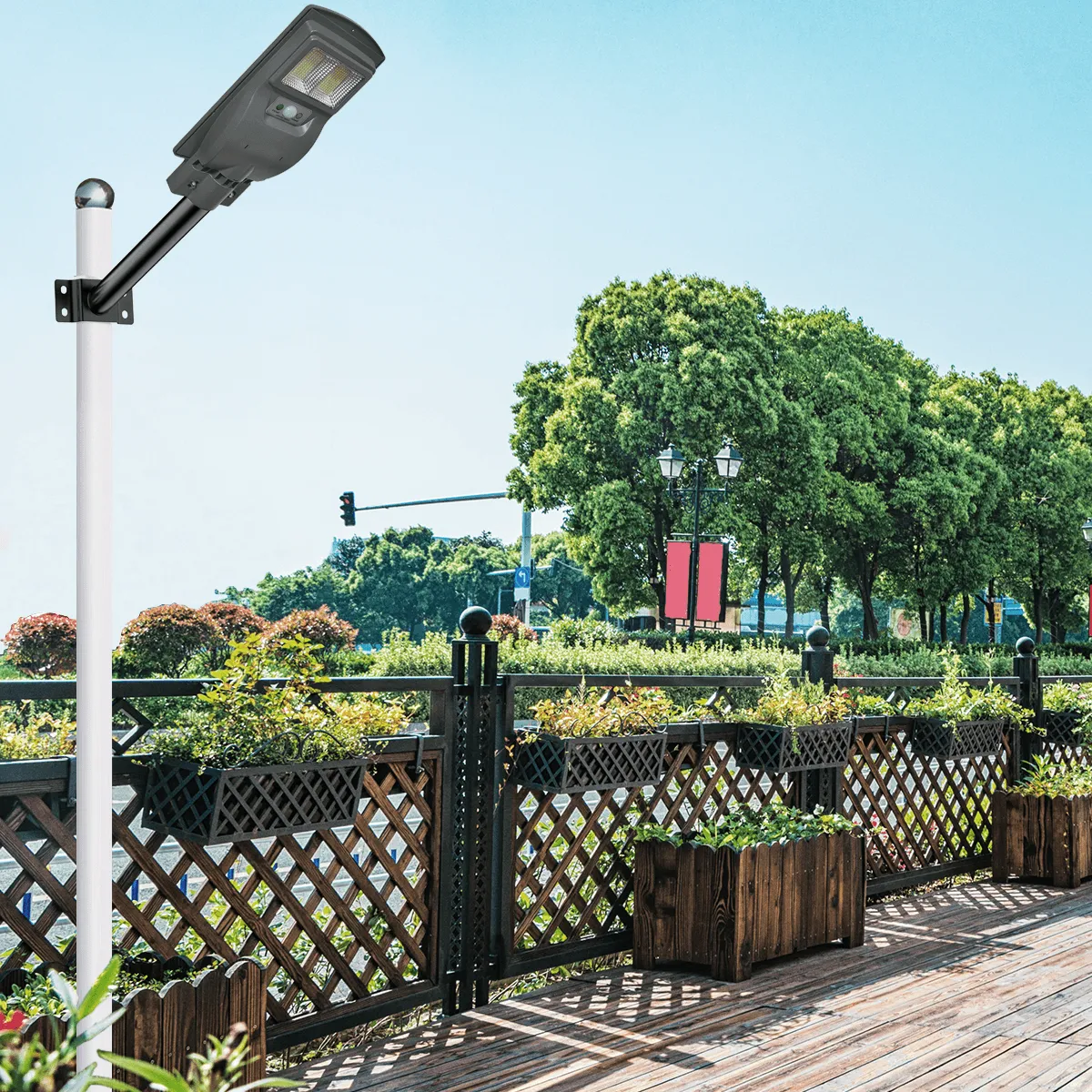 30 Watt Solar Street Lights for Outdoor ( Warm Light )