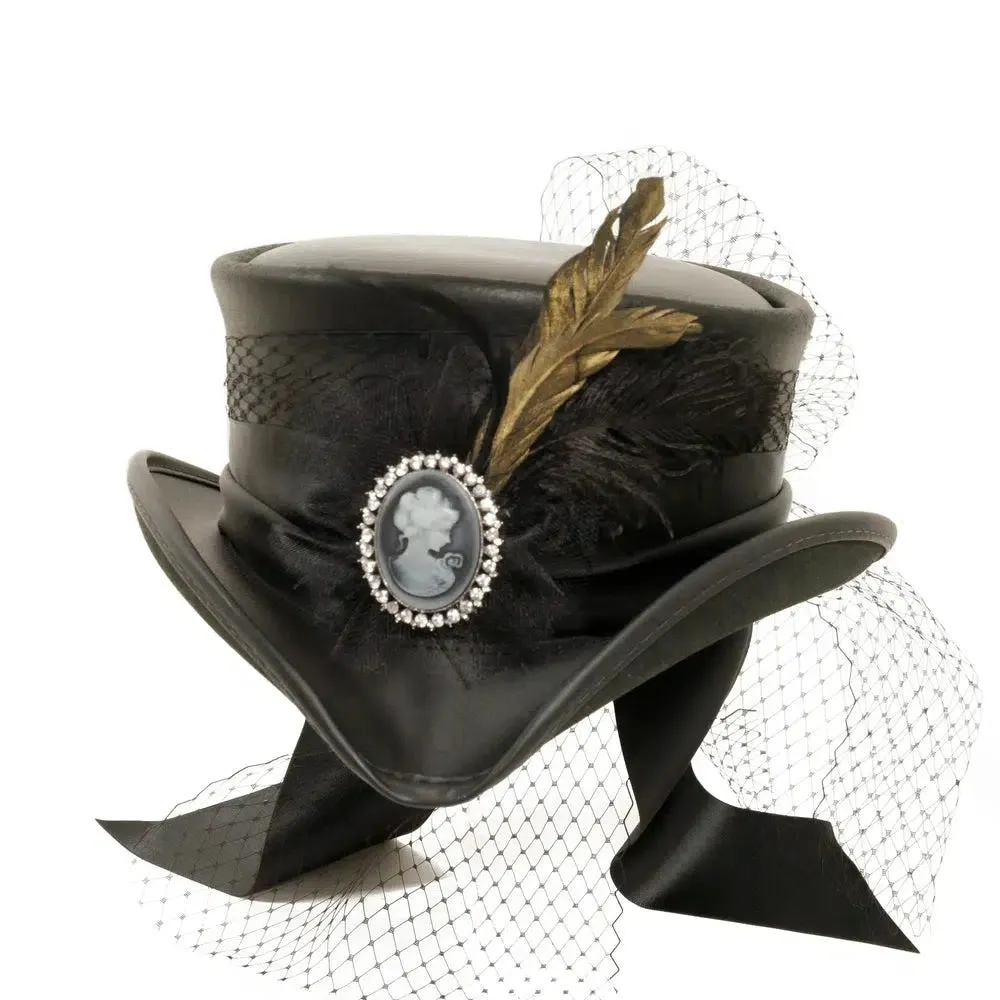 Fancy | Womens Victorian Leather Top Hat