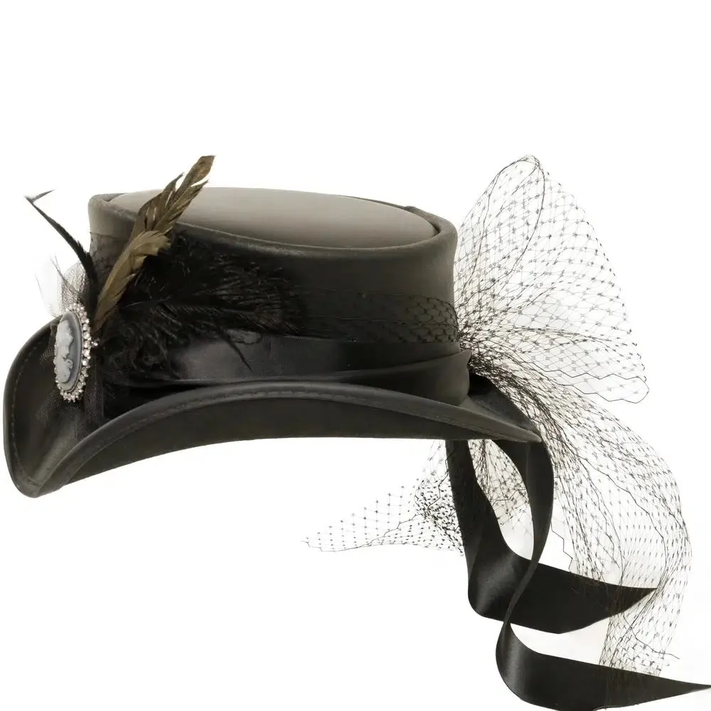 Fancy | Womens Victorian Leather Top Hat