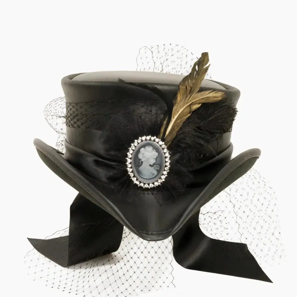 Fancy | Womens Victorian Leather Top Hat