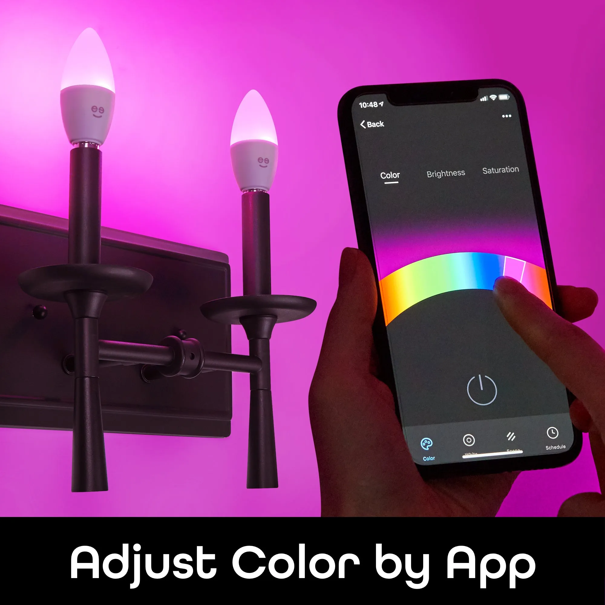 Geeni Prisma E12/B11 Smart Bulb - Multicolor and Tunable White (4-Pack)