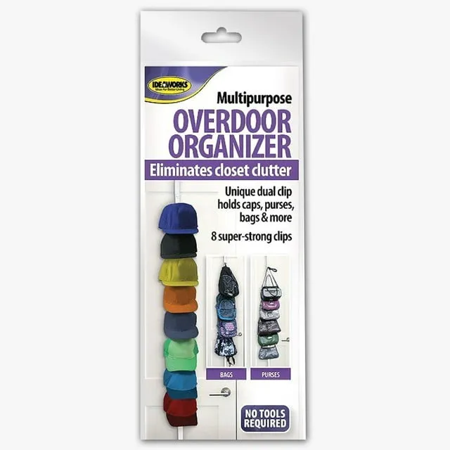 Ideaworks Multipurpose Overdoor Organizer White JB6271