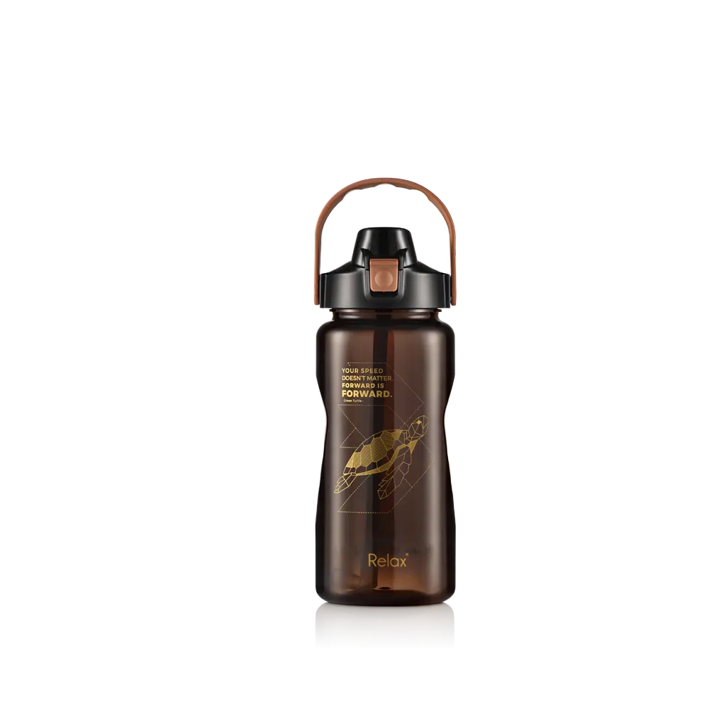 RELAX 1500ML GRANDE TRITAN BOTTLE WITH STRAW - GREEN TURTLE