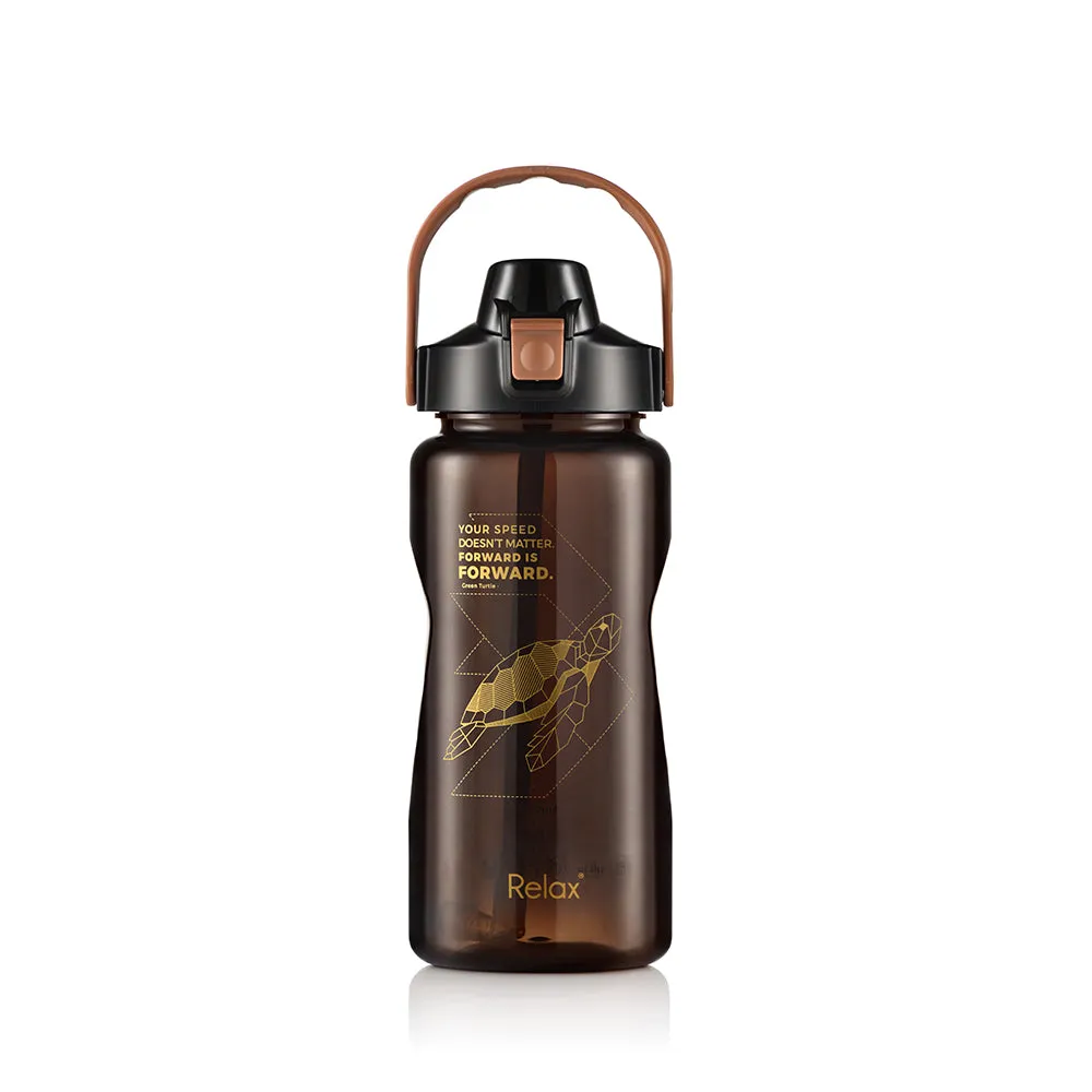RELAX 1500ML GRANDE TRITAN BOTTLE WITH STRAW - GREEN TURTLE