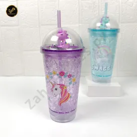 Unicorn Drinking Cup with Straw and Lid